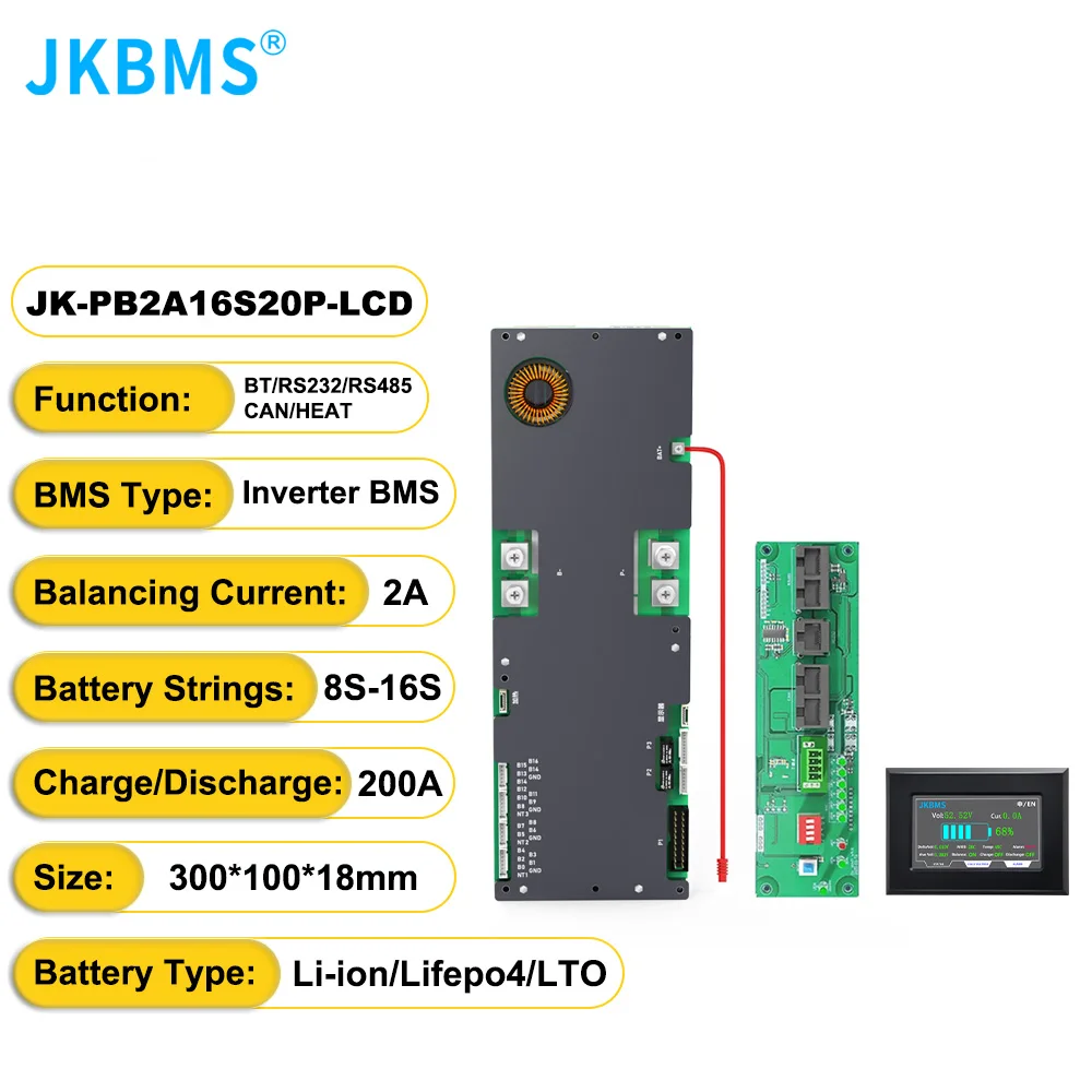 JKBMS Inverter Power Smart BMS V19 BMS 280AH 310AH Batterijpakketten 280AH Grade A Lifepo4 Batterij Familie Energieopslag