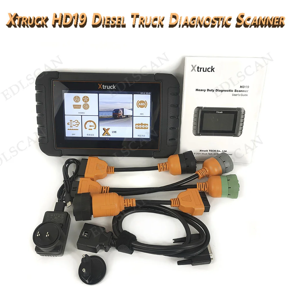 2025 new For Xtruck HD19 with tablet Paccar software Etc and multiple brand Truck Scanner Heavy Duty Truck Scan diagnostic Tool