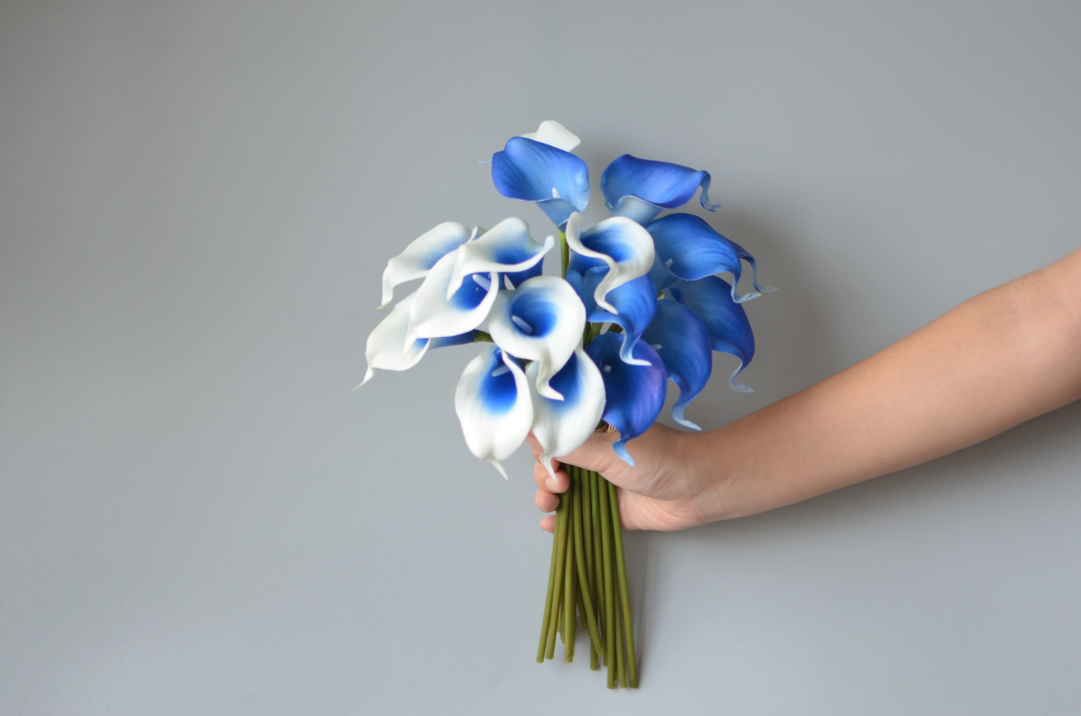 9 Royal Blue Calla Lily, Real Touch Calla Lily, Picasso Royal Blue Calla Lily, DIY Calla Lily Bouquet, DIY Wedding Flowers