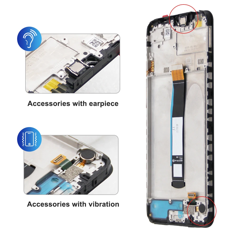 6.71\'\'For Xiaomi Redmi 10c LCD Display Touch Screen Digitizer Assembly With Frame For Redmi 10c Display Replacement Repair Parts