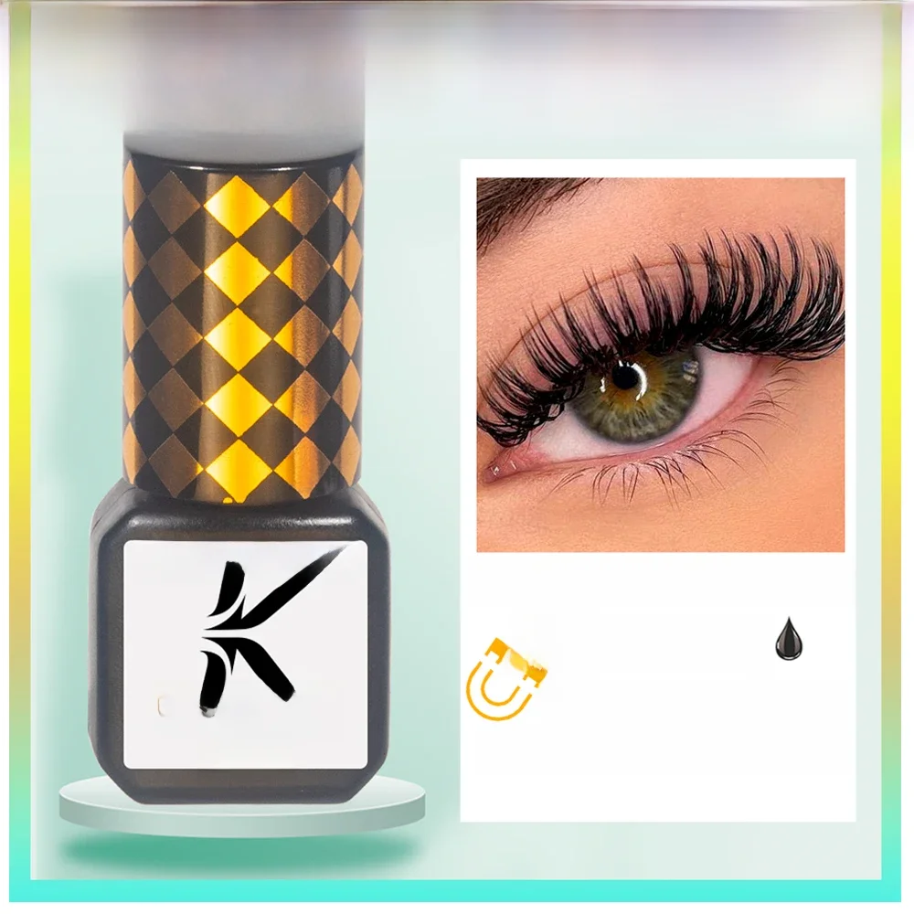 KODIES GEL Extreme Hold Eyelash Glue Professional Lash Glue Extensions Supplies 0.5 Sec Black 8-9 Week Retention Adhesive Bonder — zdjęcie 2