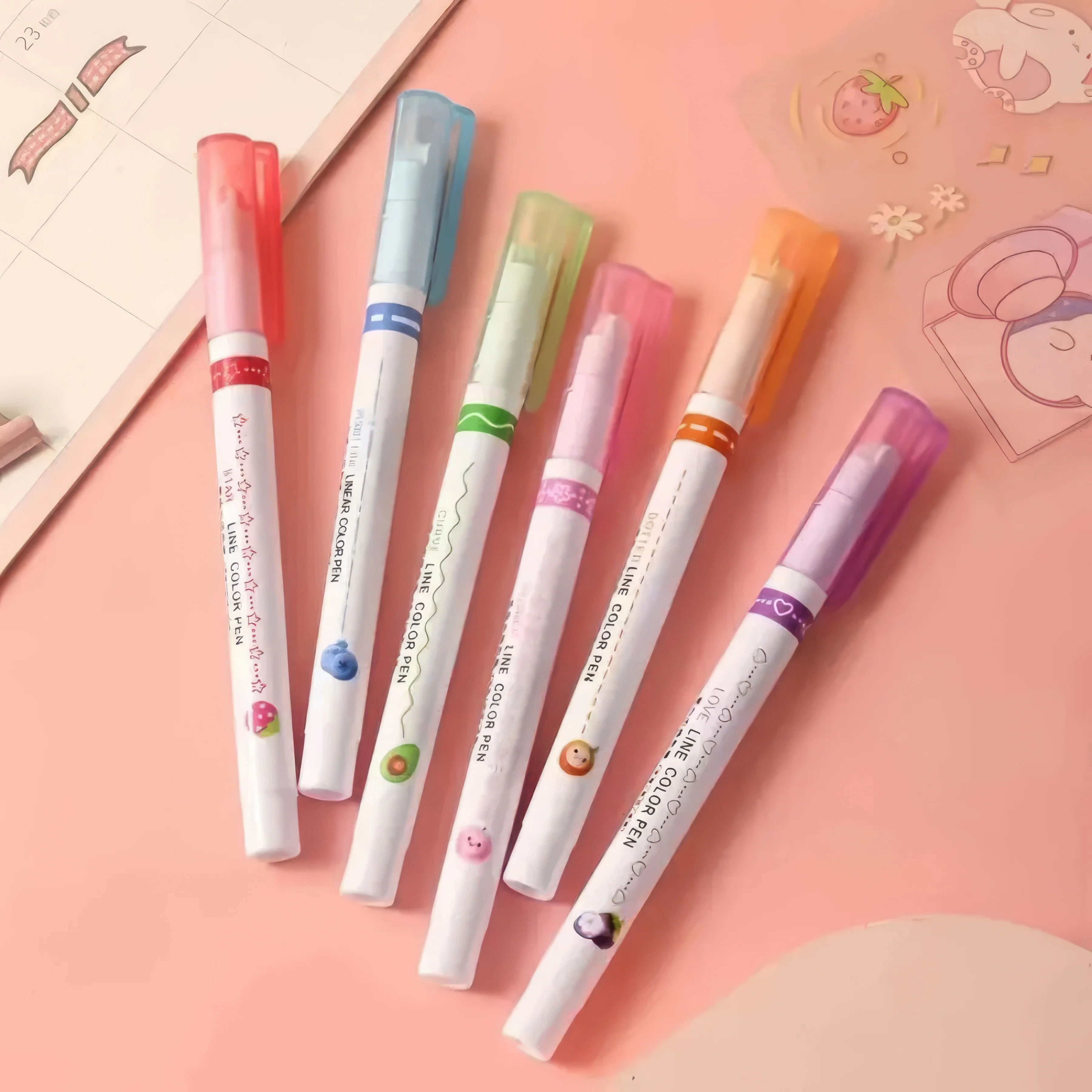 طقم كفاف وتسليط الضوء على 6 قطع: مجموعة تحديد متعددة الألوان ومتعددة الأنماط #2