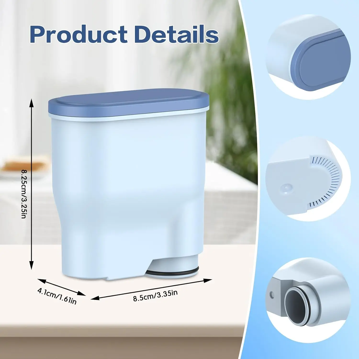 SUREZA Coffee Machine Water Filter Compatible with Philips Saeco AquaClean CA6903 CA6707 Dedicated Anti-Lime Scale Water,1-4PACK