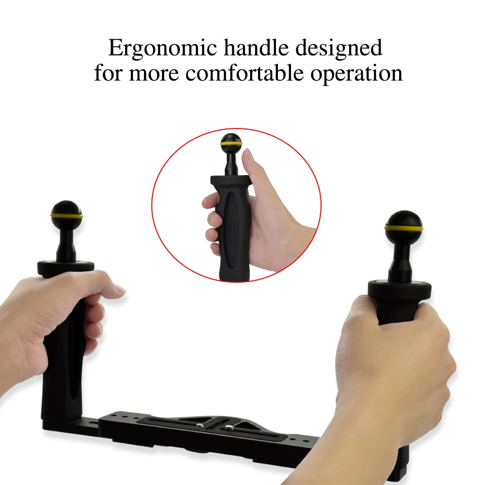 Seafrogs TS-7 Tray Set Dual Handle Aluminum Alloy Universal for Waterproof Phone Cases Camera Cases Gopro Action Camera