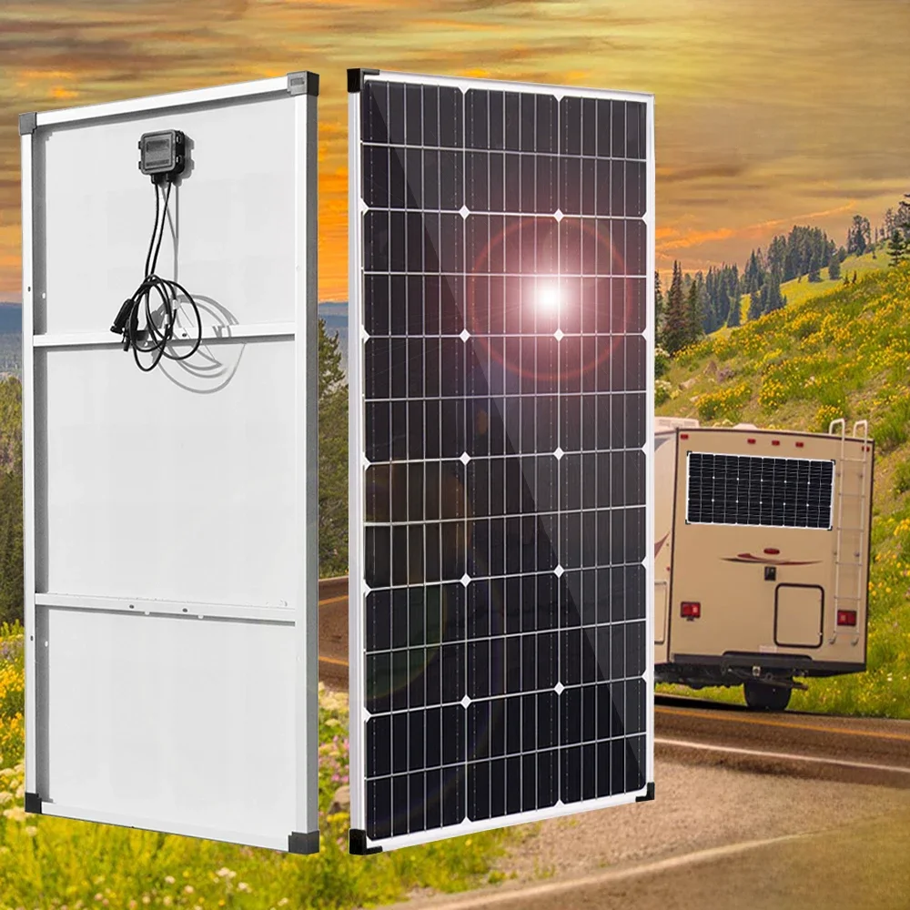 WATERDICHT 300W 150W ZONNEPANEEL ALUMINIUM FRAME 12V 24V BATTERIJLADERSYSTEEM/KIT VOOR THUIS CAMPER JACHT DAK EU MAGAZIJN DHL - afbeelding 2