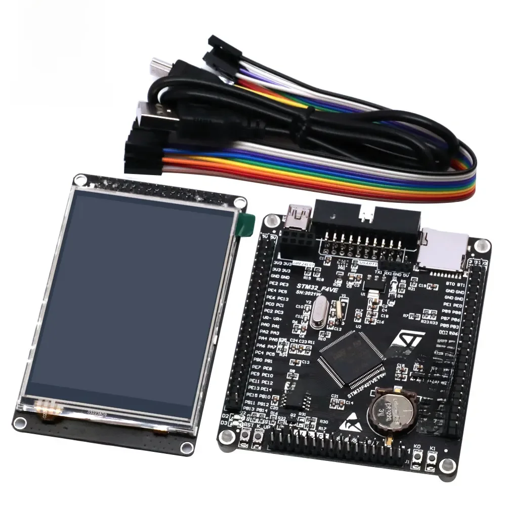 STM32F407VET6 płytka rozwojowa Cortex-M4 STM32 minimalna płytka edukacyjna ARM płyta główna + 3.2 Cal LCD TFT z ekranem dotykowym — zdjęcie 2