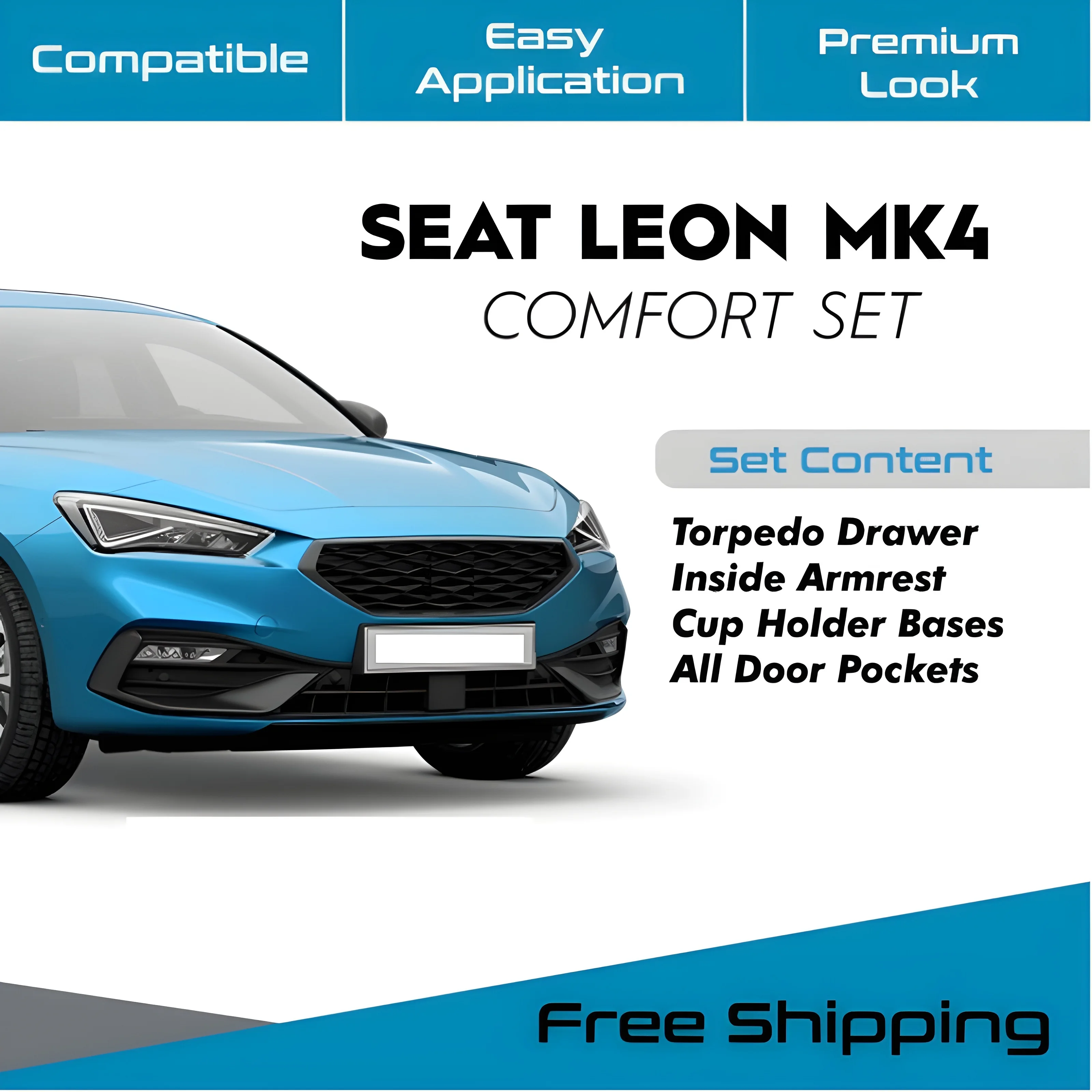 

Звукоизоляция для нового Seat Leon Mk4, звукоизолированная Автомобильная вибрация, звукоизоляционный шумоглушитель из акустической пены для автомобилей