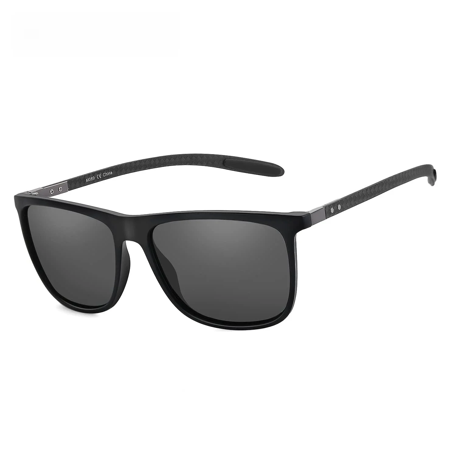 ZENOTTIC Quadratische polarisierte Sonnenbrille für Herren, ultraleichte Carbonfaser-Sonnenbrille,