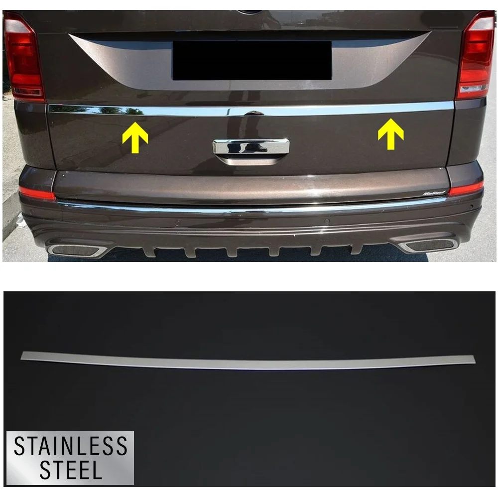 For VW Transporter T6 Chrome Trunk Bar 2015-2023 Models. Single Door. Stainless Steel. A+ Quality. Car Accessories