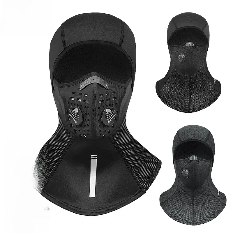AliExpress X-TIGER Winter Ski Mask Cycling Mask Anti-Dust Cycling Mask with Filter Windproof Full Face Cover Balaclava Skiing Skating Hat