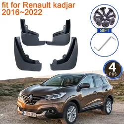 4x for Renault Kadjar 2016 2017 2018 2019 2020 2021 2022 Mud Guard Front Wheel Splash Guards Fender Flaps Car Stying Accessories