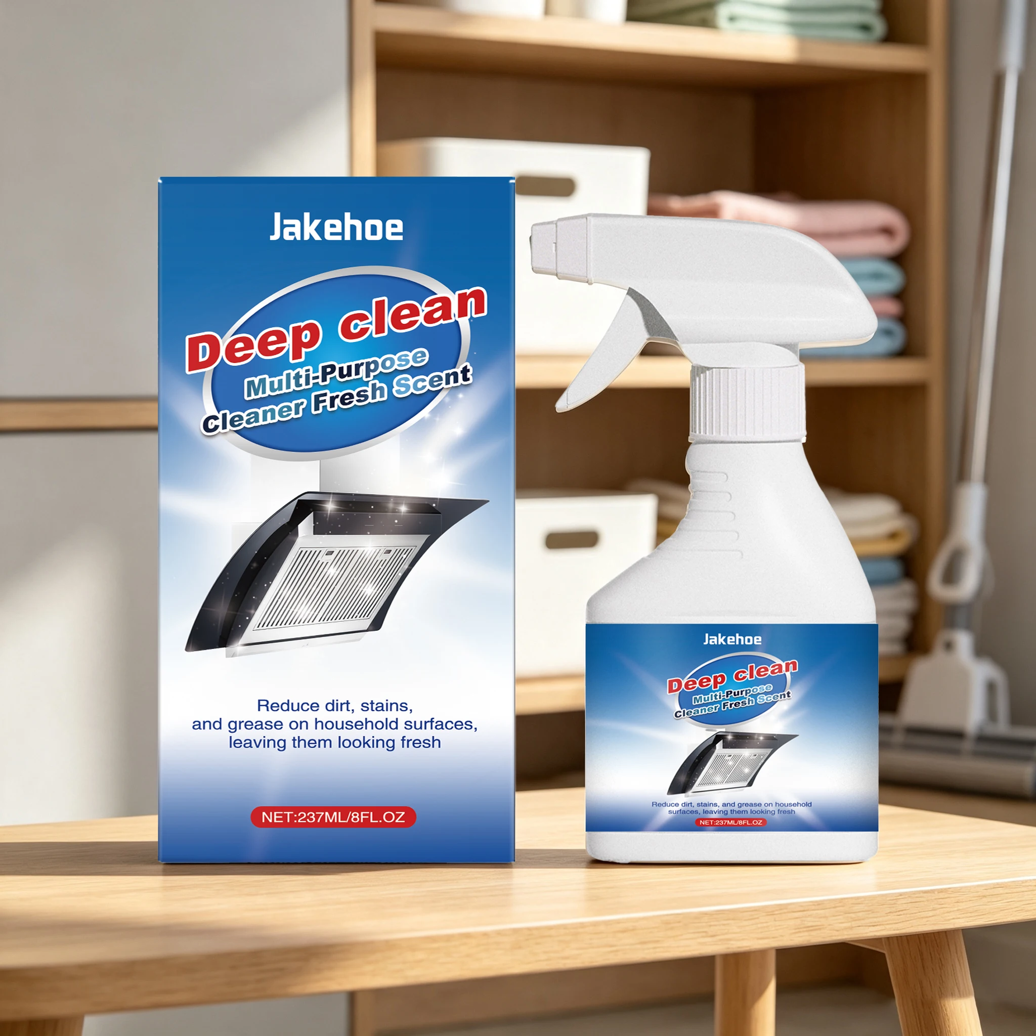 237ML Multipurpose Cleaner Household Cleaning Dirts Remove Oil Stains Heavy Duty Degreasing Descaling Eliminate Bad Odors Easy to Rinse Home Multipurpose Cleaner