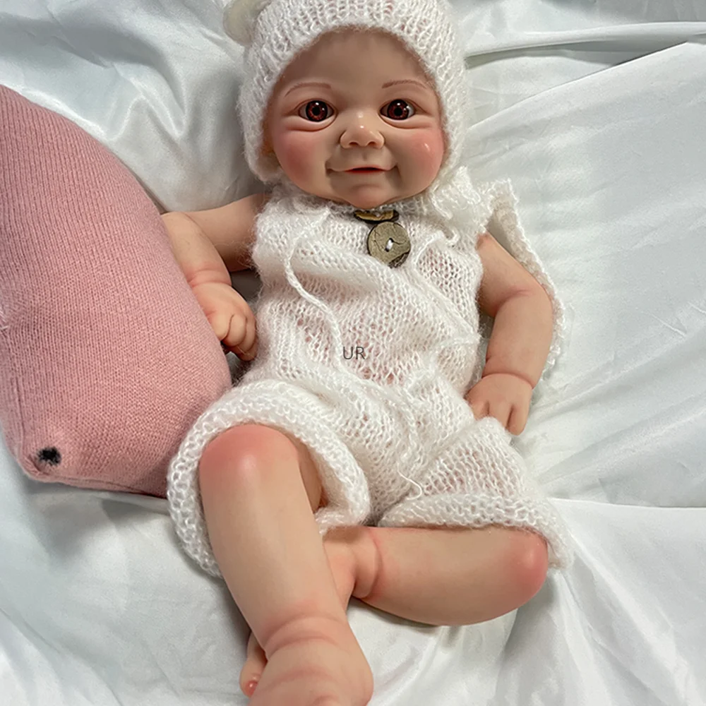 

Soft 18 Inch Silicone Reborn Baby Doll Lifelike Hand-Painted Newborn Girl Rebirth Baby For Collectors And Doll Lovers Gift