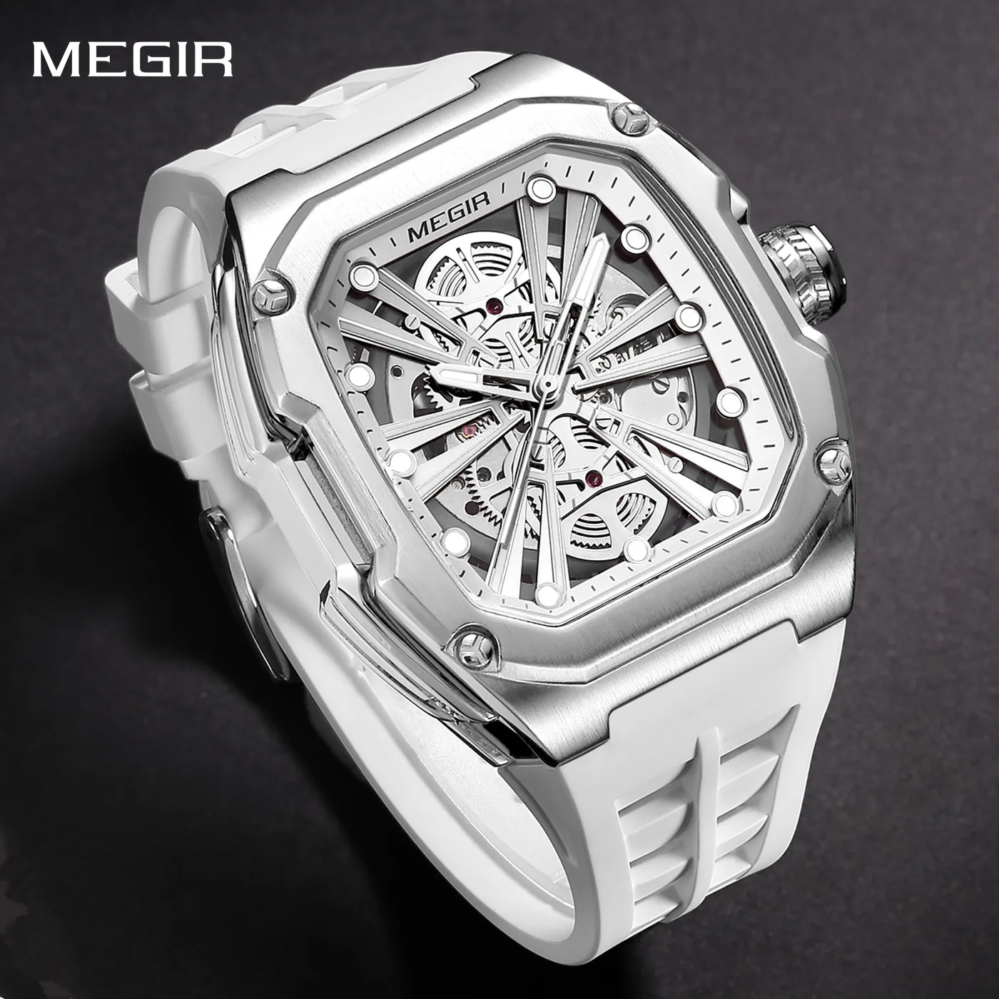 megir-ファッション-50-ミリメートルスケルトンダイヤル男性機械式自動腕時計防水メンズスポーツミリタリー腕時計シリコーンストラップ