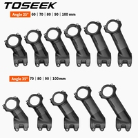 Toseek Bicycle Stem Carbon Aluminum MTB Power Ultralight 31.8mm Bike Handlebar Stem 70/80/90/100mm Road Mountain Bike Table