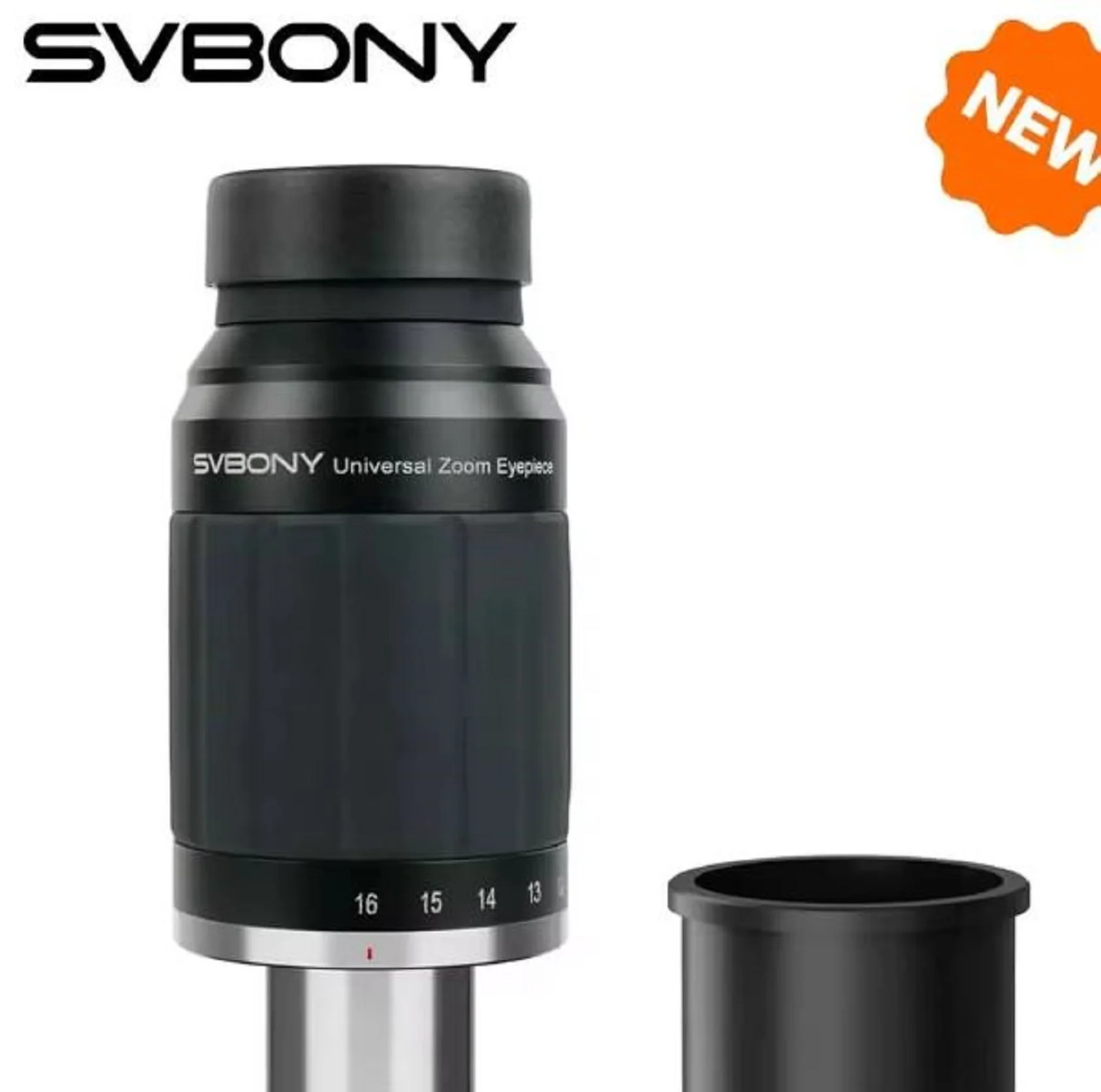 

Гарантированный зум-окуляр Svbony SV245 8–16 мм FOV 63 ° Парафокальный и ClickStop Design Планетарное наблюдение с двумя объективами