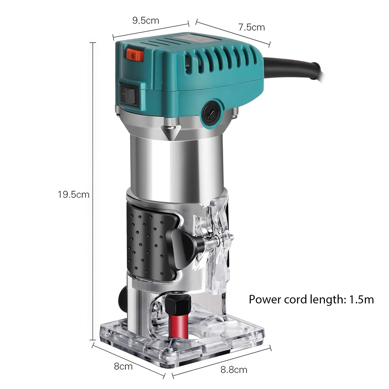 800W 30000RPM Elektrische Fräsmaschine 1/4 Zoll Holzbearbeitungs-Fräser Handkantenfräser für Heimwerker – Detail 12