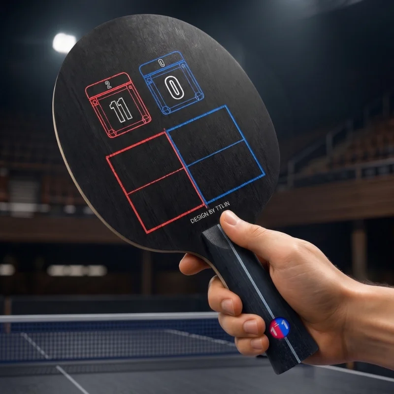 TTLIN Concept E '11 Point' Themed Table Tennis Blade, 0.7mm Thickened Structure, New Lightweight Tech, High-End Advanced Competi