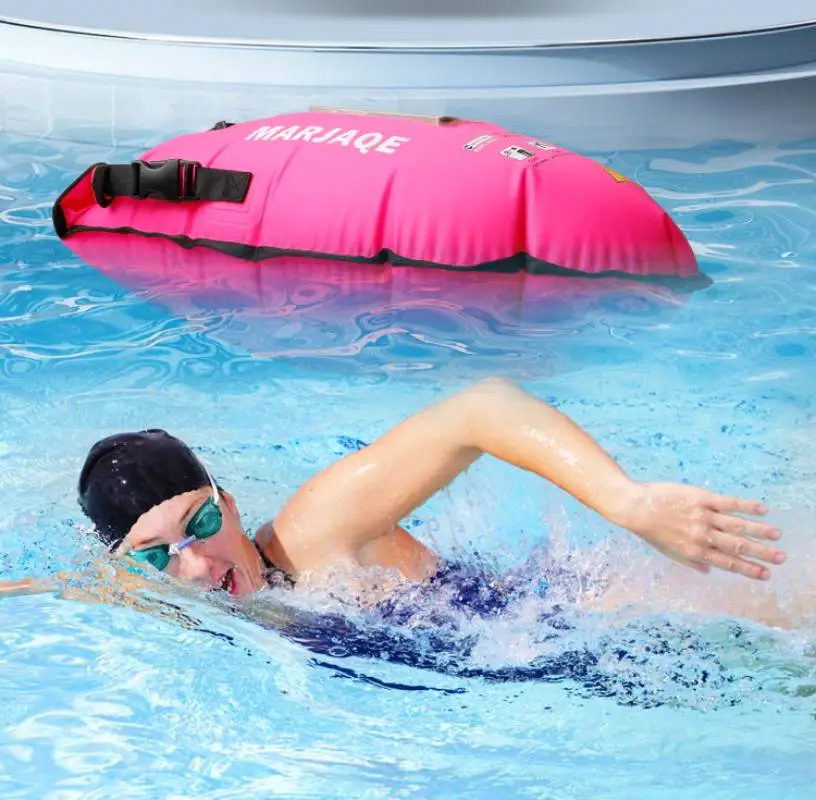 

Буй для бассейна, буксирные поплавки, надувной спасательный буй для плавания, надутая сумка для сушки воздуха из ПВХ, сумка для дрифта, аксессуар для бассейна, открытая вода