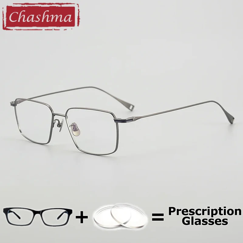 

54mm Men Optical Prescription Glass Pure Titanium 7 G Light Men Myopia Lens Wide Field Multifocal Progressive Digital Spectacle