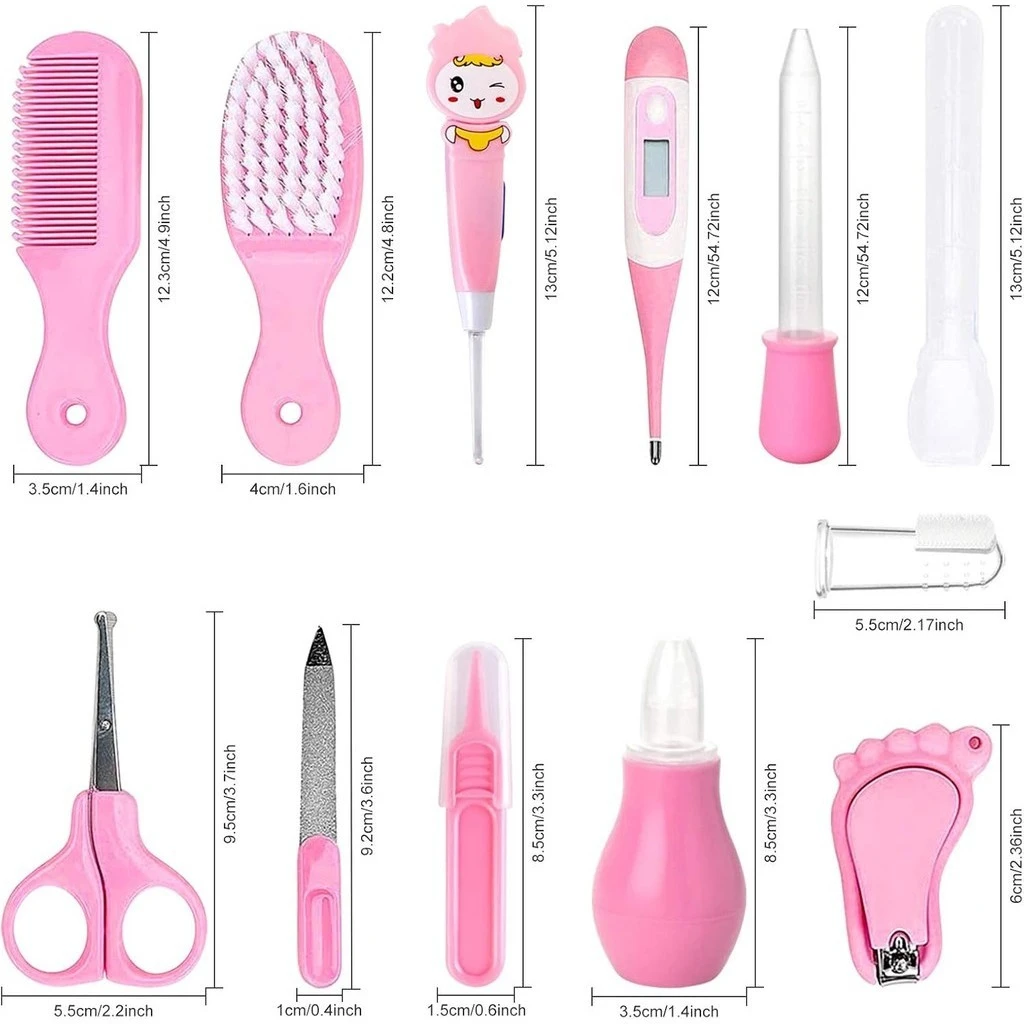 Grooming Kit para Crianças, Cabelo, Unhas, Saúde, Termômetro, Escova, Clipper, Tesoura, Artigos de Higiene Pessoal, Baby Care