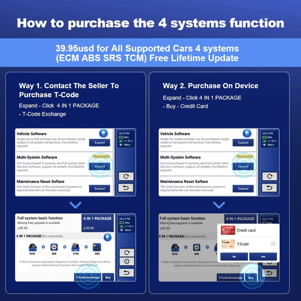 MUCAR CDE900 PRO Upgrade Software 4 System 28 reset function ABS/SRS/TCM/ECM