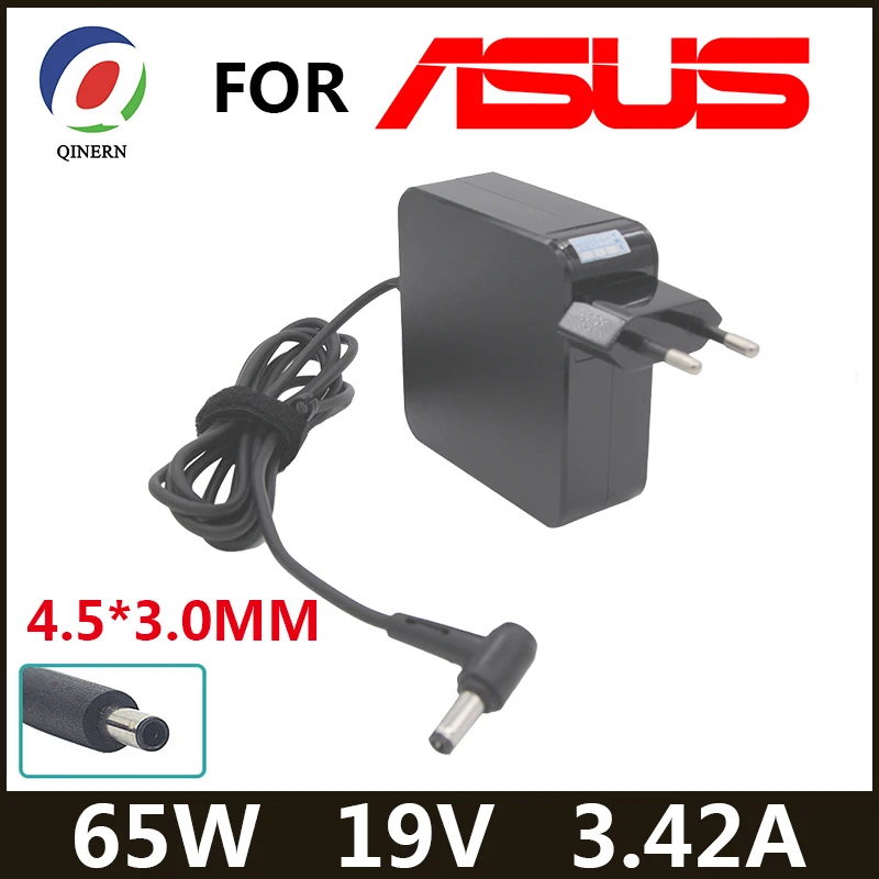 

19V 3.42A 65W 4.5*3.0MM Charger Laptop adapter For ASUS X755J UX481 UX481FL UX480 UX480FD P553UJ PU301LA Zenbook UX21 UX31A U38N