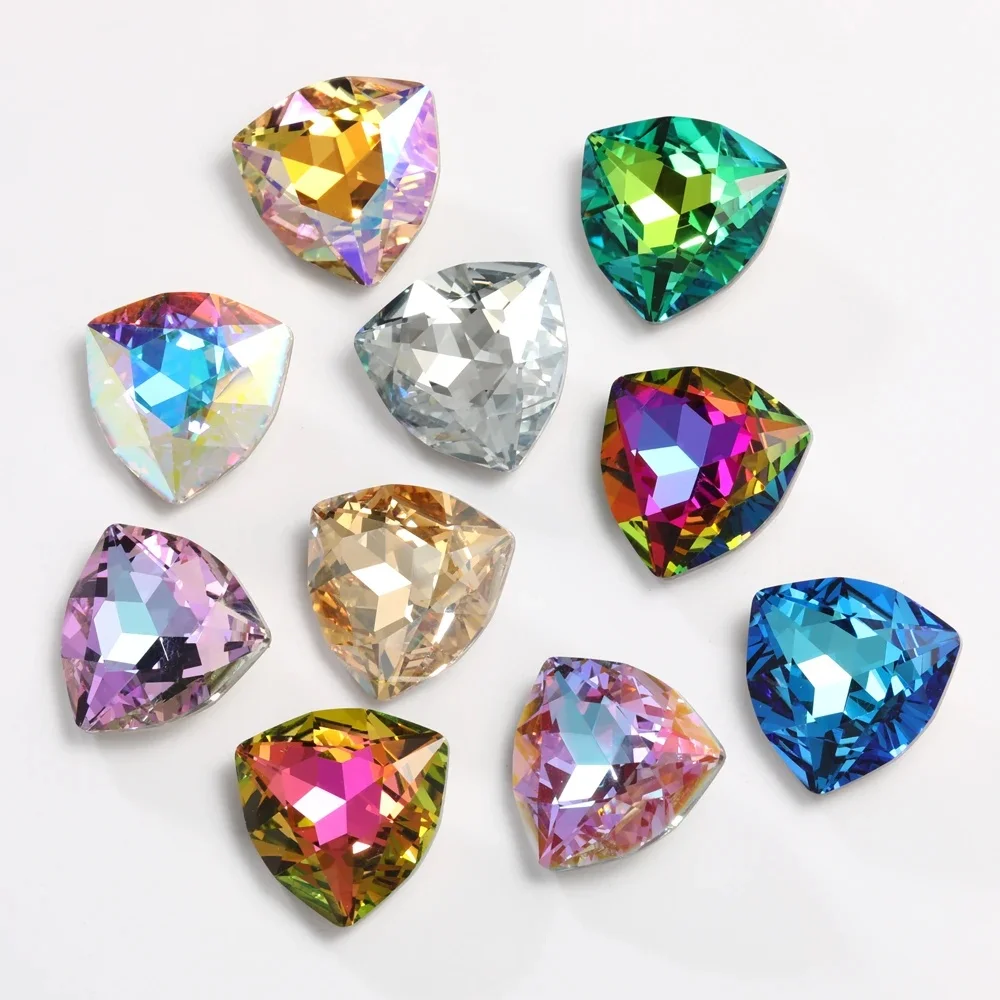 24mm Trillant Fancy Stones Pointback Glass Rhinestones For Sewing Glitter Red Blue Crystal Strass Art Crafts Supplies — zdjęcie 2