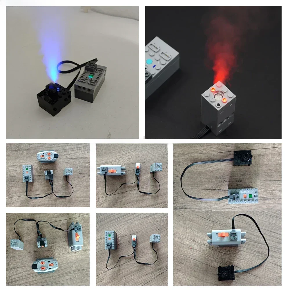 Pièces de pulvérisation de lumière technique, moule King Fogger, blocs de construction compatibles Legoeds, supercar MOC rétro, Train à vapeur, cheminée, fumée