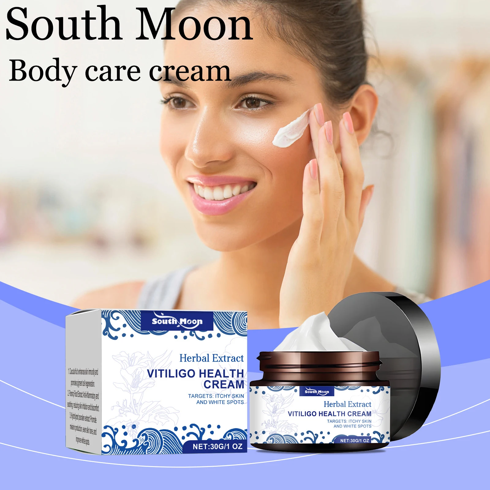 

South Moon Vitiligo Care Cream Moisturizing Balance Skin Tone Nourishing Improve White Spots Relief Discomfort Skin Care Cream