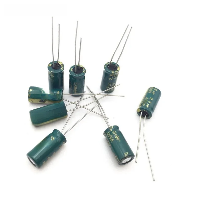 50 sztuk 400V 2.2UF 6x12mm 105C promieniowy kondensator elektrolityczny wysokiej częstotliwości o niskiej rezystancji 2.2UF 400V — zdjęcie 2