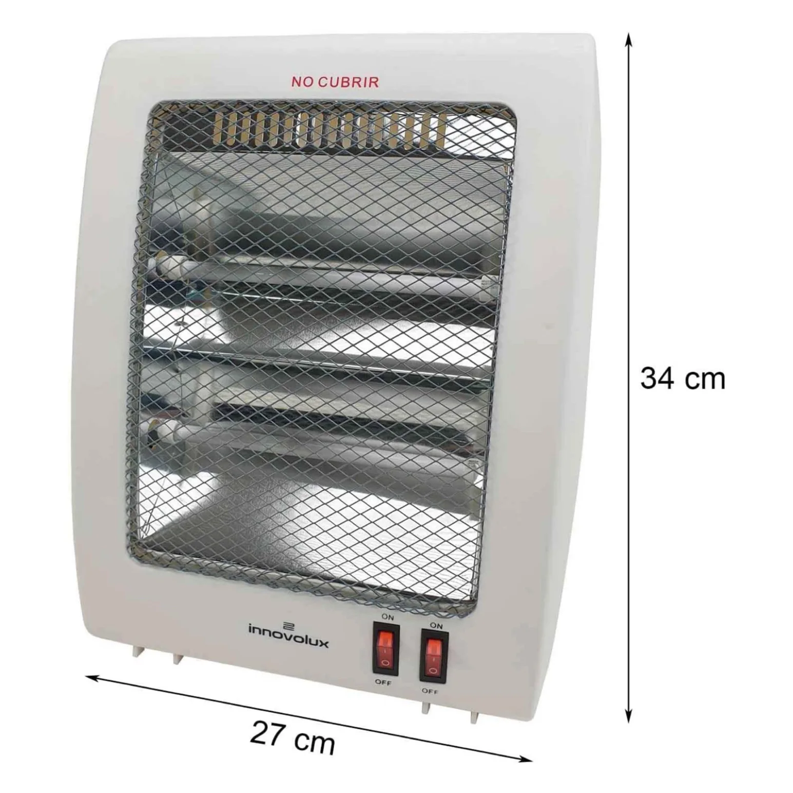 Stufa al quarzo leggera-riscaldatore da bagno-riscaldatore portatile a basso consumo-termostato regolabile-2 potenza 400/800w-antiroll e sistema di