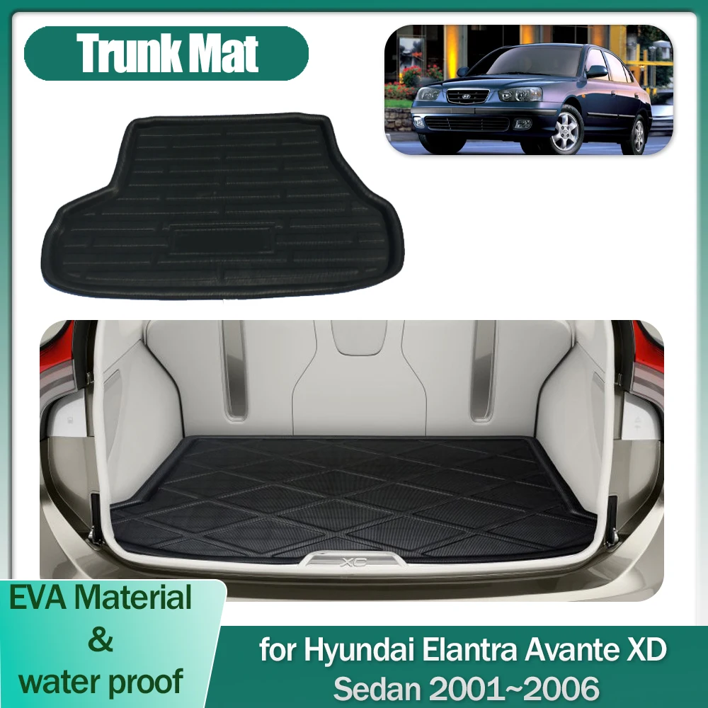 

Коврик для багажника для Hyundai Elantra Avante XD Sedan 2001 ~ 2006,2002 2003 2004 2005 подкладка для багажника, напольный коврик, водонепроницаемый чехол, аксессуары