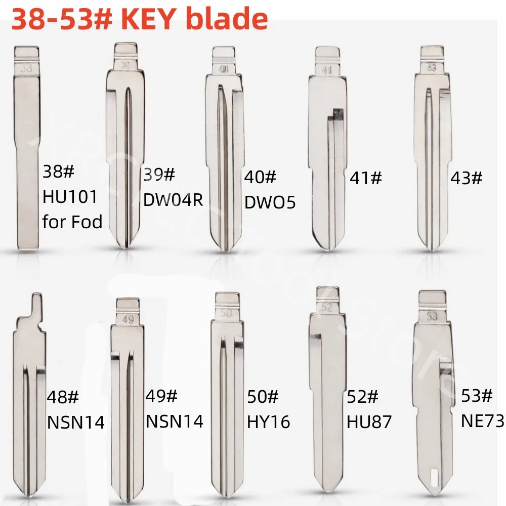 10pcs Key Blade HU101 DW04R DWO5 NSN14 HY16 HU87 NE73  KD VVDI Flip Remote Key Blade