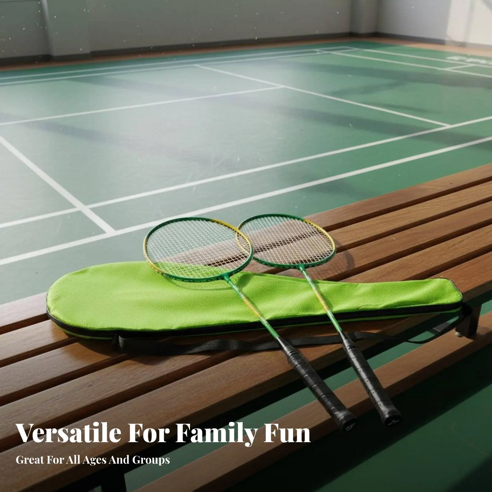 2 Player Badminton Racket Set Lightweight Aluminum Alloy Double Racquet Outdoor Indoor Sports for Family Beginners Training Fun