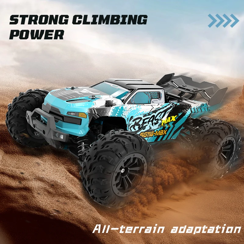 4x4 RC Auto 80 km/h, Bürstenloser Buggy, Geländetauglich, 1:16, Ferngesteuert, 2,4G, Rutschfeste Reifen, Hochgeschwindigkeits-Drift-Rennwagen