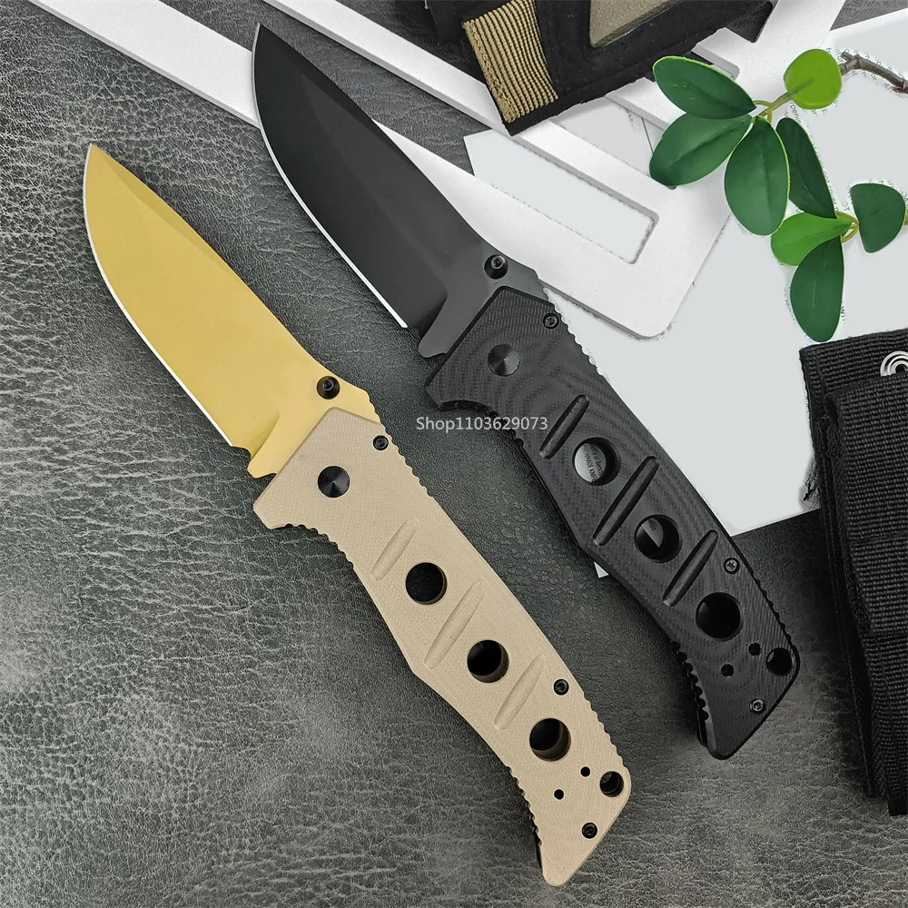 

BM Adamas 275 Tactical Knife D2 Steel Blade G10 Handle EDC Folding Knife with Reversible Pocket Clip for Camping Hunting Hiking