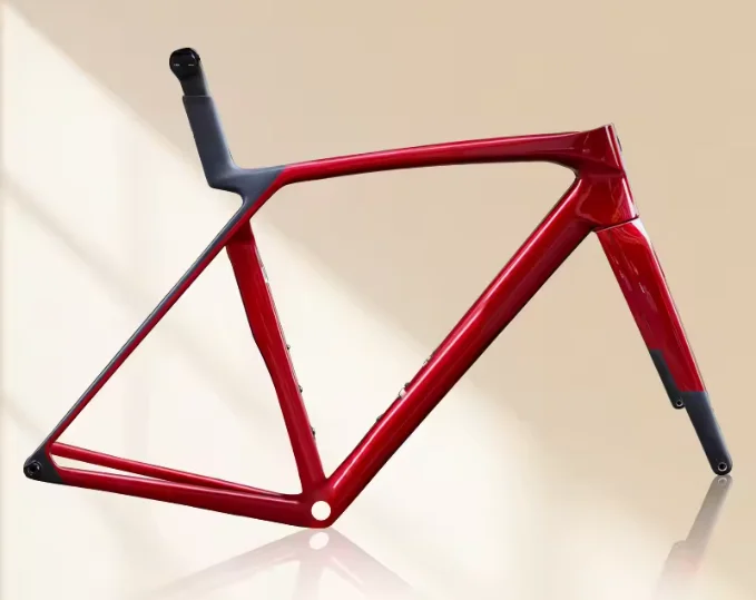 Top sale best quality disc road carbon bike frame ud t1000 red black bicycle carbon frame gen 7 gen 8 full carbon frame in stock