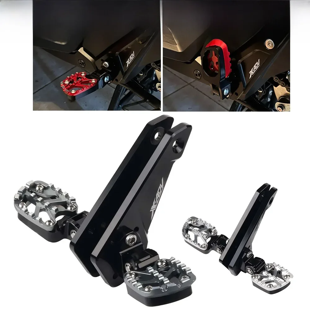 Voor HONDA X ADV 750 2021 Voetsteun XADV 750 XADV750 2024 2022 2023 Voetsteun Voetsteunen Passagier Voetpedaal Opvouwbaar - afbeelding 2