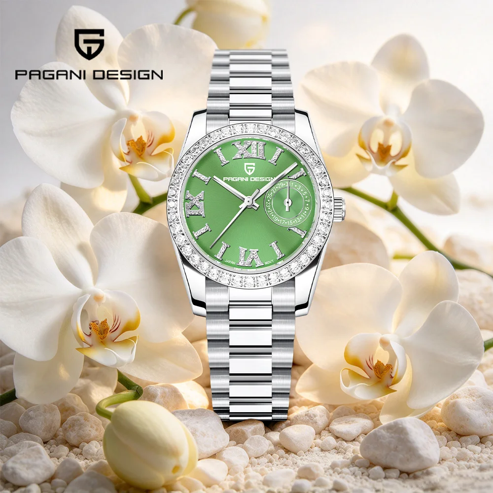 Pagani Design Brand 2026Top Luxury Women's Quartz Watch Waterproof Sapphire Crystal Women's Watch Calendar Stainless Steel Strap