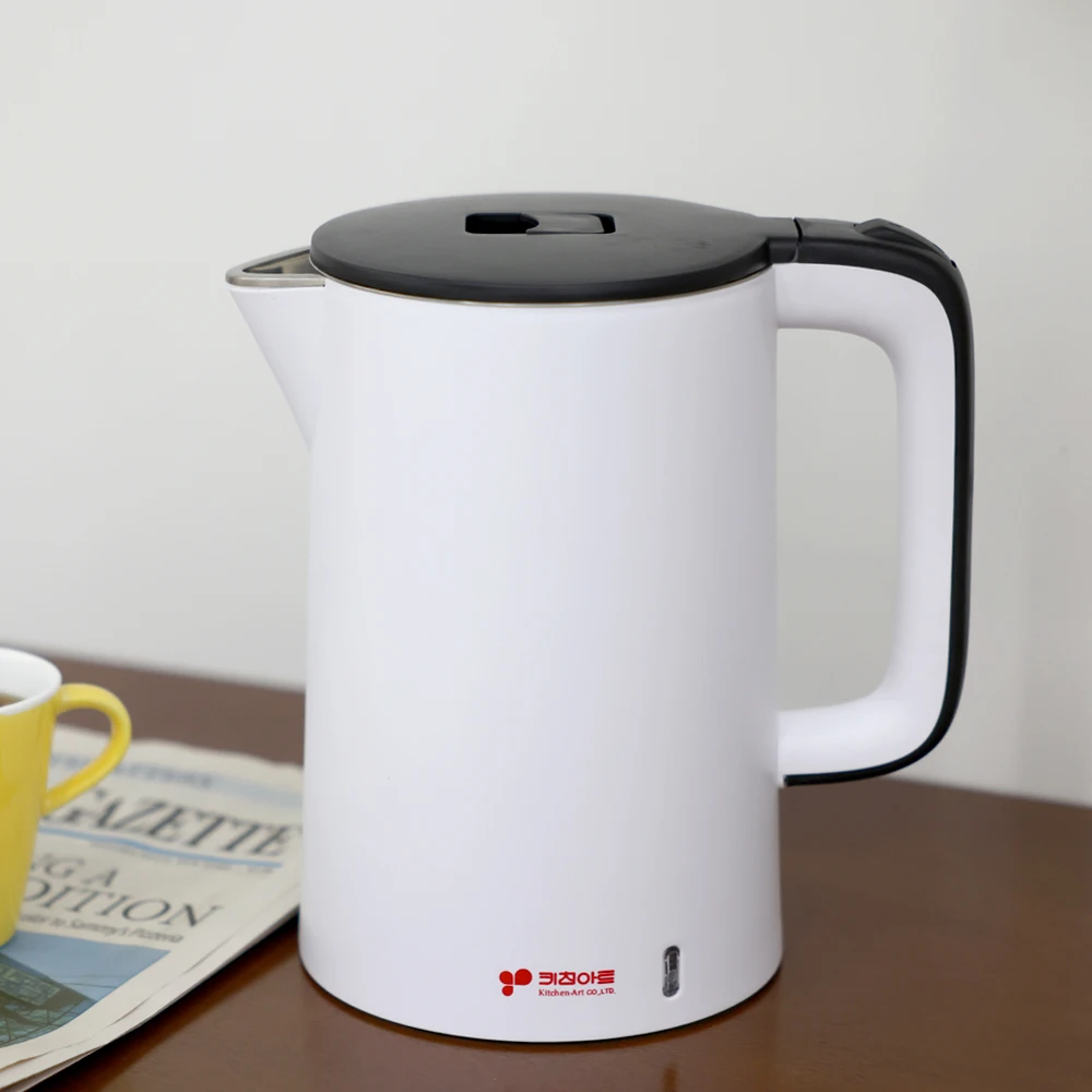 وعاء كهربائي لاسلكي R للمطبخ ، غلاية قهوة ، آلة كهربائية لغلي الماء ، عزل مزدوج ، غير قابل للصدأ ، SUS304 ، 1.5 لتر ، تشغيل سريع التحريك ، إيقاف تشغيل أوتوماتيكي ،