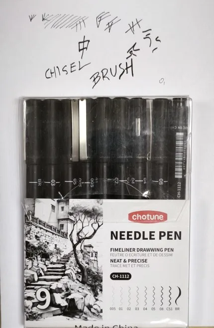 Black Micro Pens,15 Sizes,Waterproof Archival Ink,Fine Point Pen for Artist Illustration,Sketching,Anime,Manga Technical Drawing photo review