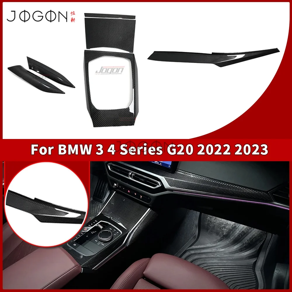 

Для BMW 3 и 4 серии G20 LCI G21 G22 I3 I4 (рестайлинг 2022-2023) — карбоновая накладка на центральную консоль и боковую панель приборной панели (LHD/RHD)