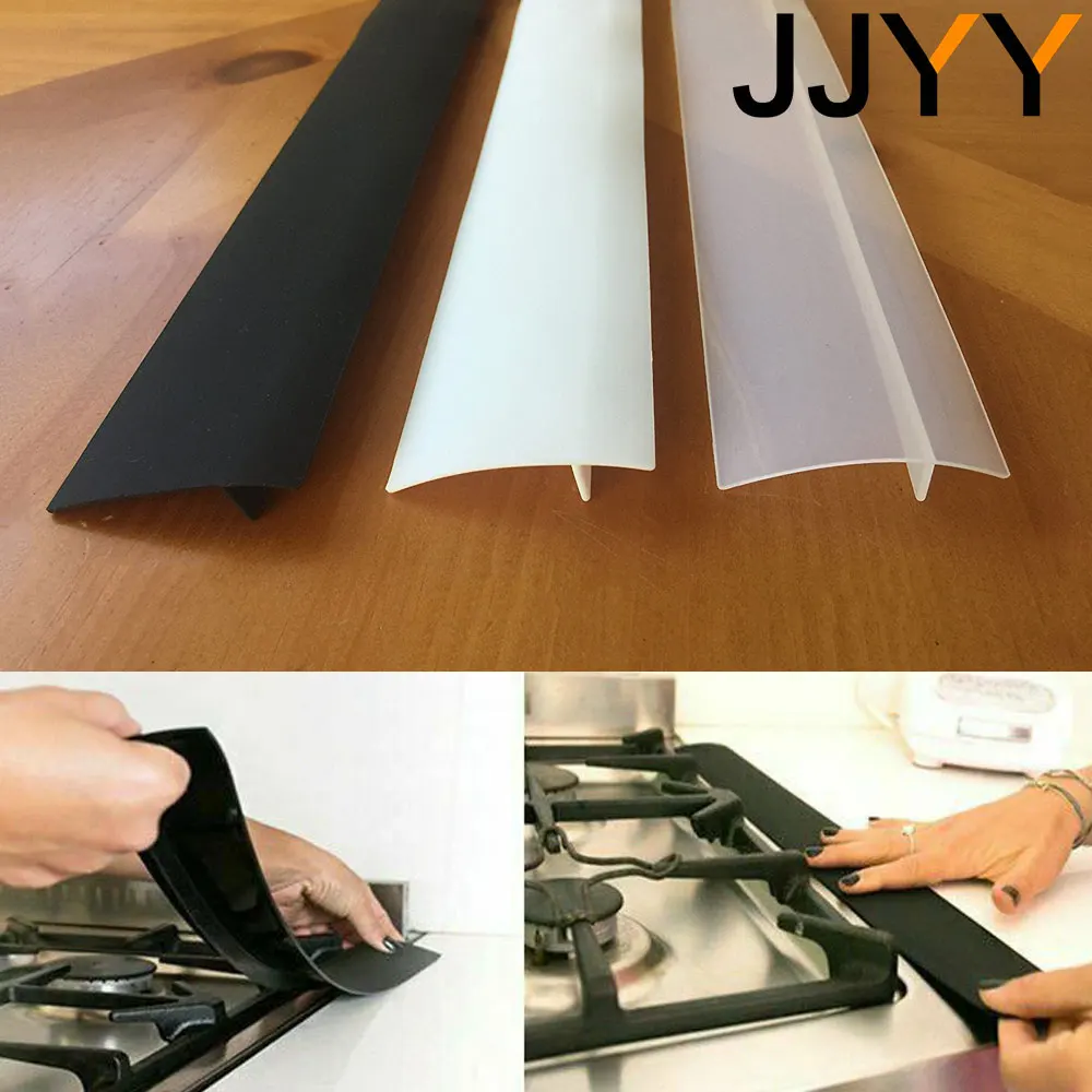 JJYY Silicone Stove Gap Covers , Heat Resistant Oven Gap Filler Seals Gaps Between Stovetop and Counter, Easy To Clean