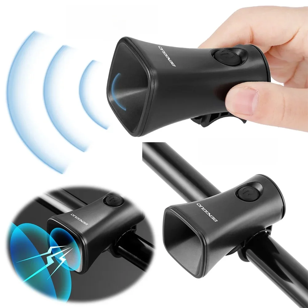 AliExpress JOCESTYLE Electric Bike Horn Loud 5 Sound Modes Bike Bell Rechargeable Bicycle Handlebar Alarm Ring Bell Cycling Scooter Bike Accessories