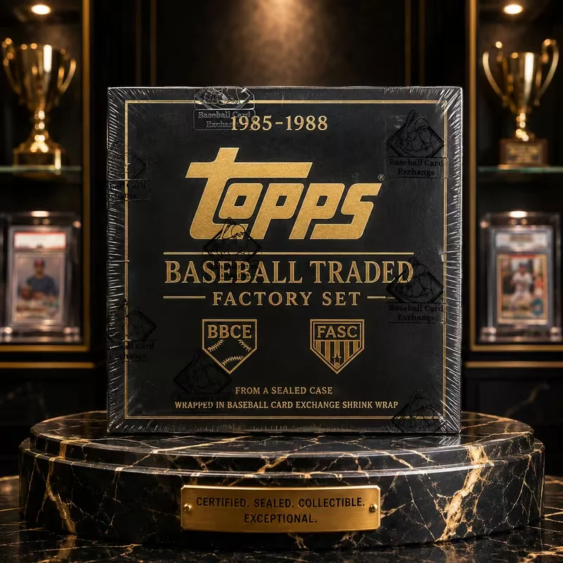 1985-1988 Topps Baseball Traded Factory Set Assorted Year Randomly Shipped BBCE FASC Sealed MLB Baseball Cards Premium Vintage Collector Set