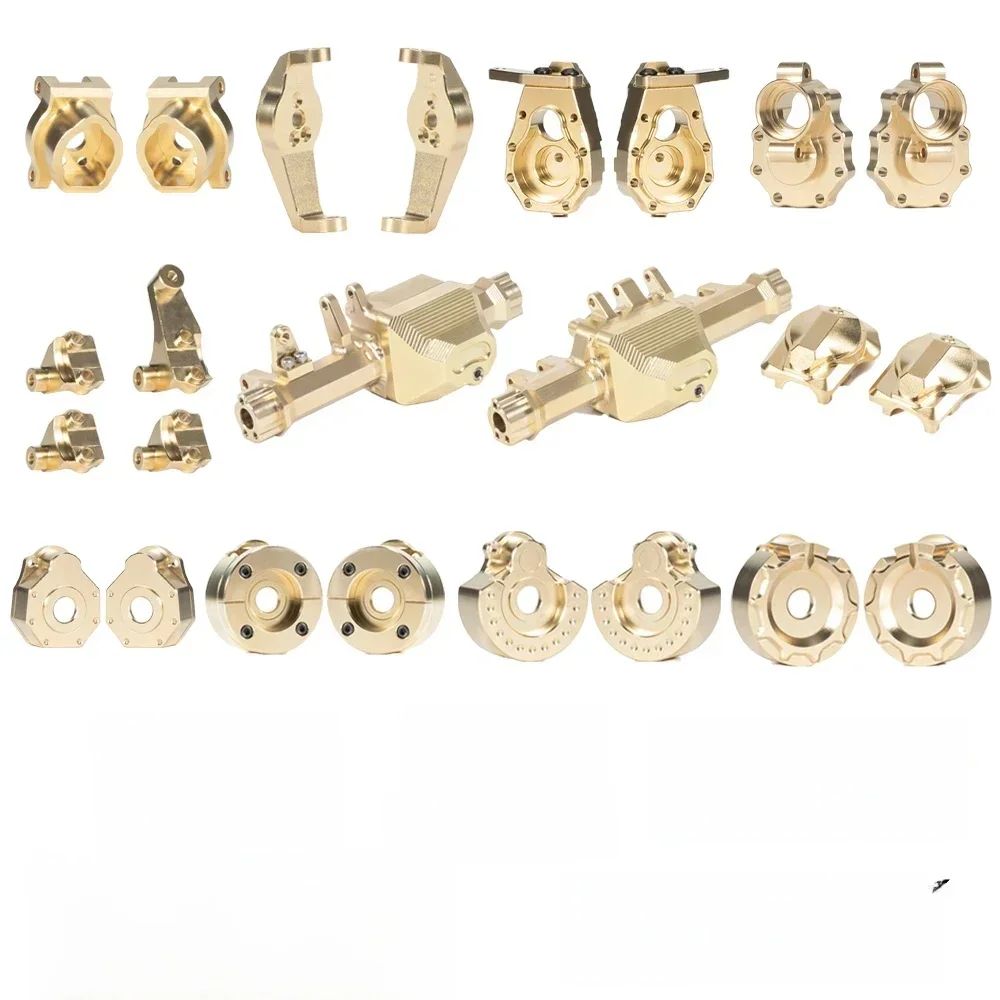 Boîtier d'entraînement d'essieu de portail en laiton TRX4, ensemble de contrepoids robuste en laiton pour chenille 1/10 RC TRX-4 TRX6