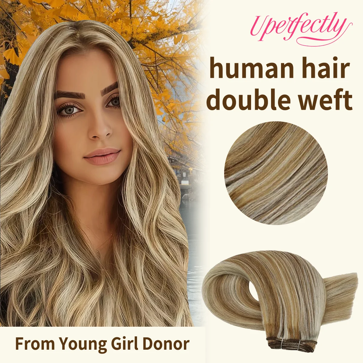 Sew In Hair Extensions Human Hair Bundles 100% Remy Straight Double Weft Bundles 50g 38 Colors for Salon and Everyday Use