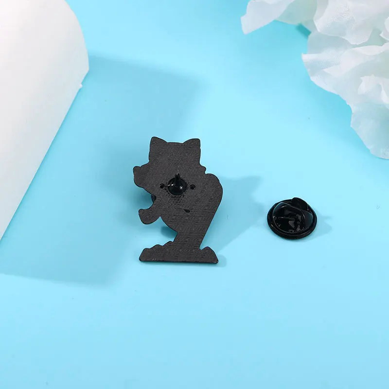 Cute Ski Animal Enamel Brooch Polar Bear Penguin Snowman Cat Alloy Lapel Pin Badge Backpack Clothing Accessories