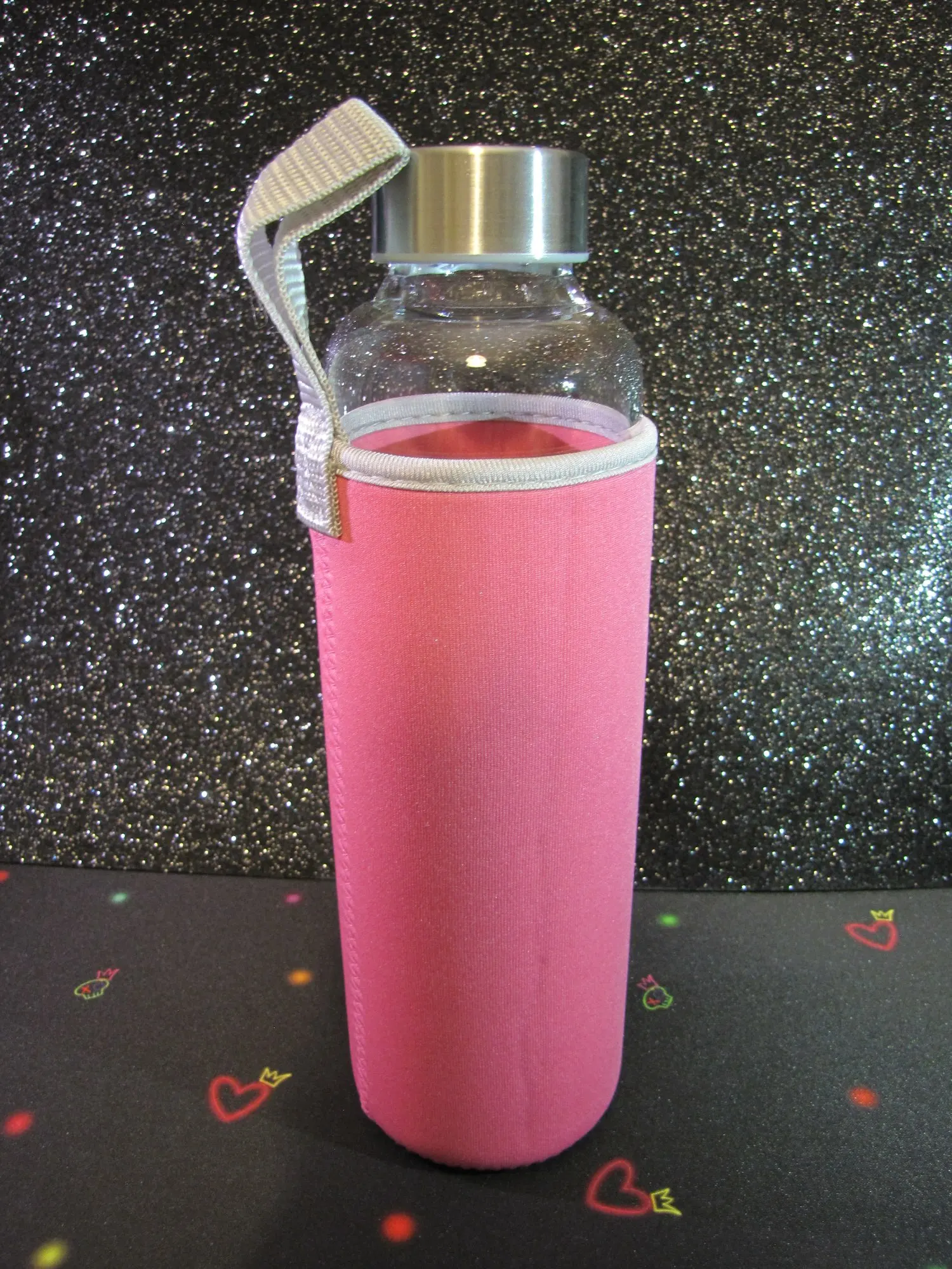 Bouteille En Verre Borosilicaté Avec Manchon de Protection 550ml